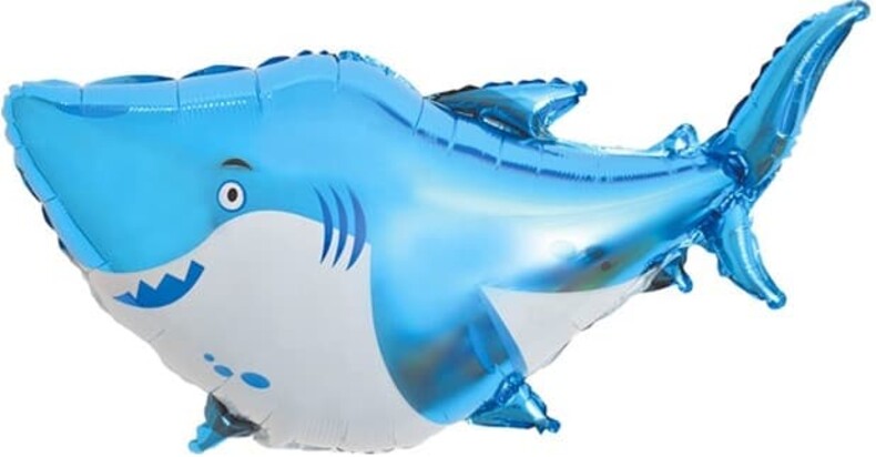 Шар с гелием Фигура Акула Голубой
